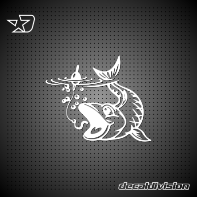 Fish taking Bait Sticker